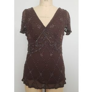 NWOT PAPELL BOUTIQUE EVENING BLOUSE TOP SIZE XL